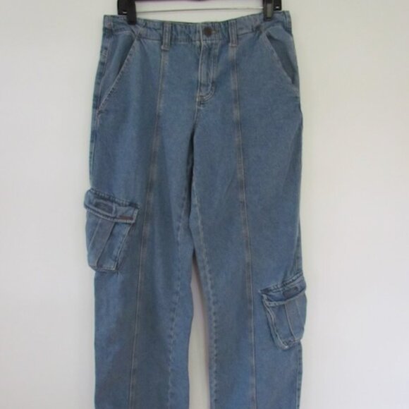 Urban Outfitters BDG Sustainable Cargo Baggy Utility Jeans Pockets Size 32 M - Picture 1 of 16